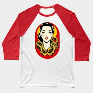 Snake Woman Baseball T-Shirt